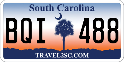 SC license plate BQI488