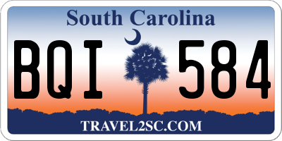 SC license plate BQI584