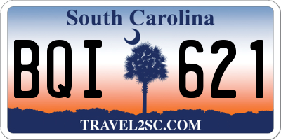 SC license plate BQI621
