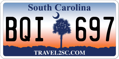 SC license plate BQI697