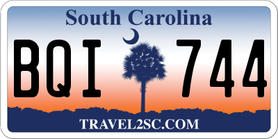 SC license plate BQI744