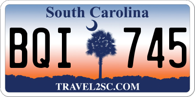 SC license plate BQI745