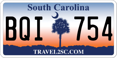 SC license plate BQI754
