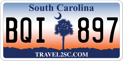 SC license plate BQI897