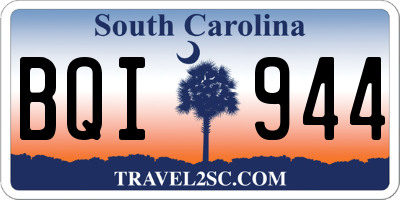 SC license plate BQI944