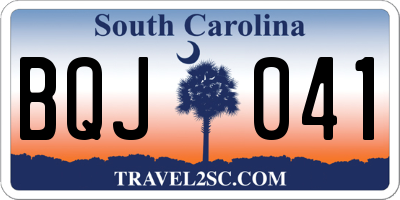 SC license plate BQJ041