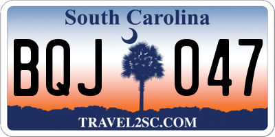 SC license plate BQJ047