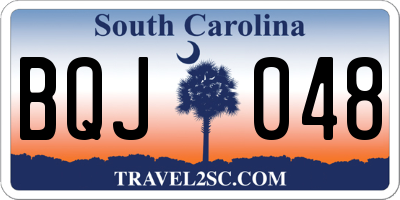 SC license plate BQJ048