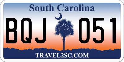 SC license plate BQJ051
