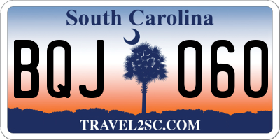 SC license plate BQJ060