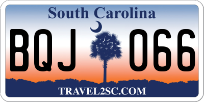 SC license plate BQJ066