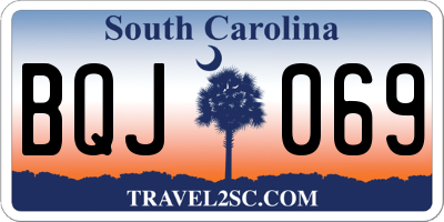 SC license plate BQJ069