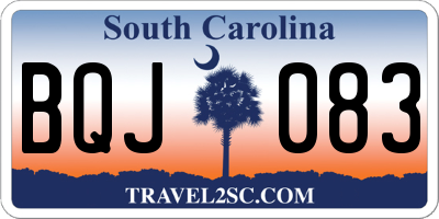 SC license plate BQJ083