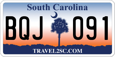 SC license plate BQJ091
