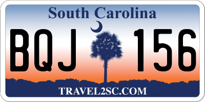 SC license plate BQJ156