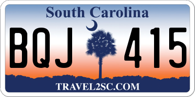 SC license plate BQJ415