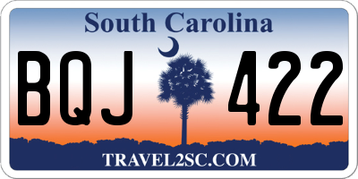 SC license plate BQJ422