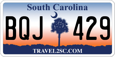 SC license plate BQJ429