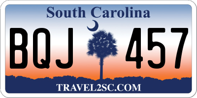 SC license plate BQJ457