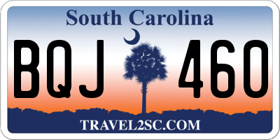 SC license plate BQJ460