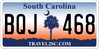 SC license plate BQJ468