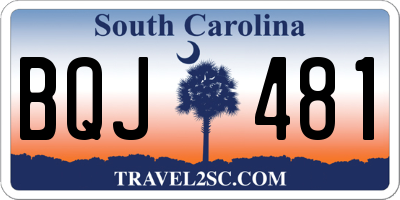 SC license plate BQJ481