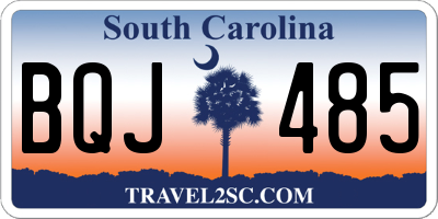SC license plate BQJ485