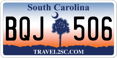 SC license plate BQJ506