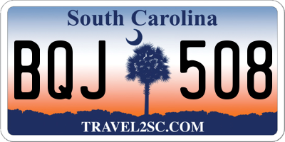 SC license plate BQJ508