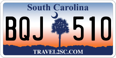 SC license plate BQJ510