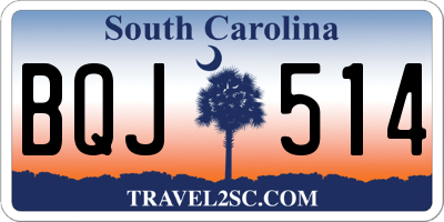 SC license plate BQJ514