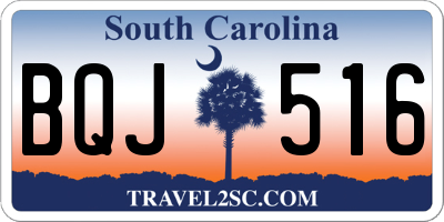 SC license plate BQJ516