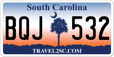SC license plate BQJ532