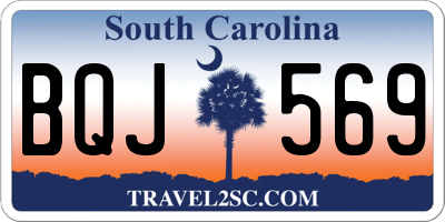 SC license plate BQJ569