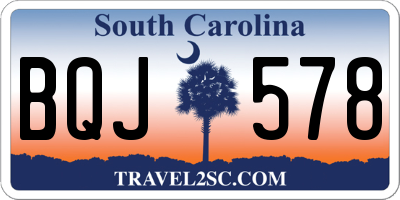 SC license plate BQJ578