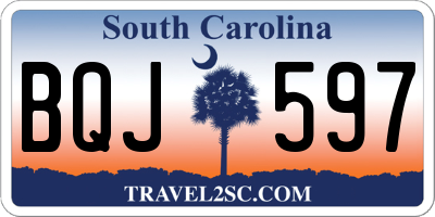 SC license plate BQJ597
