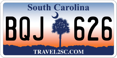 SC license plate BQJ626