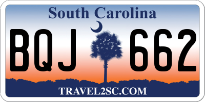 SC license plate BQJ662