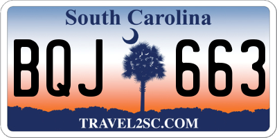 SC license plate BQJ663