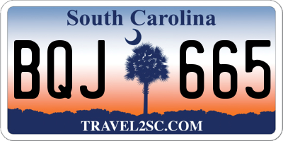 SC license plate BQJ665
