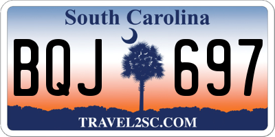 SC license plate BQJ697