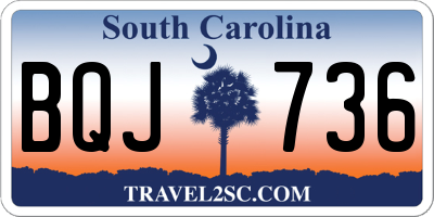 SC license plate BQJ736