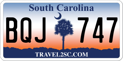SC license plate BQJ747