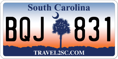 SC license plate BQJ831