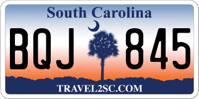 SC license plate BQJ845