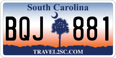 SC license plate BQJ881
