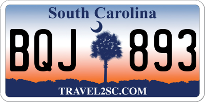 SC license plate BQJ893