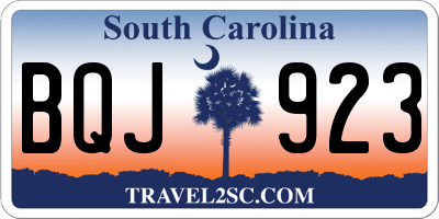 SC license plate BQJ923