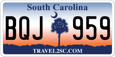 SC license plate BQJ959