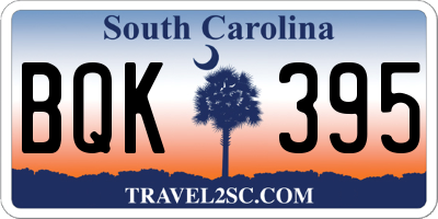 SC license plate BQK395